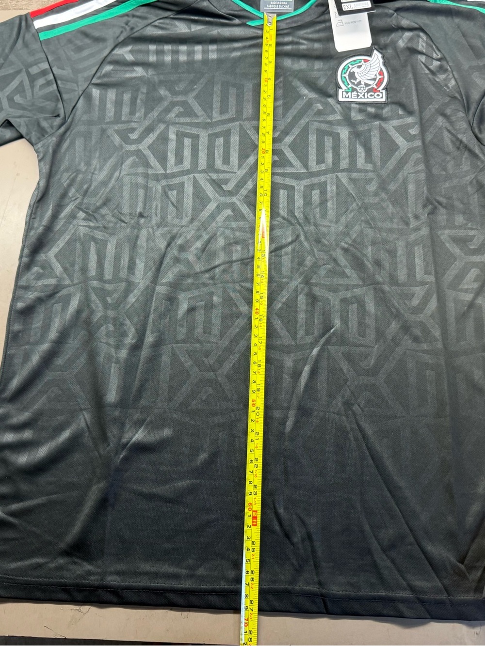 New w/ Tags NATIONAL TEAM MEXICO Black Green Polyester Soccer Jersey Size 2XL - Picture 7 of 7